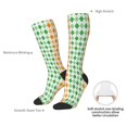 thumbnail image 4 of Lsque St. Patrick's day argyle Printed Crew Socks Men's Women's LightWeight Thin Casual Calf Socks ,Knee High Socks,Cotton Socks, 4 of 6