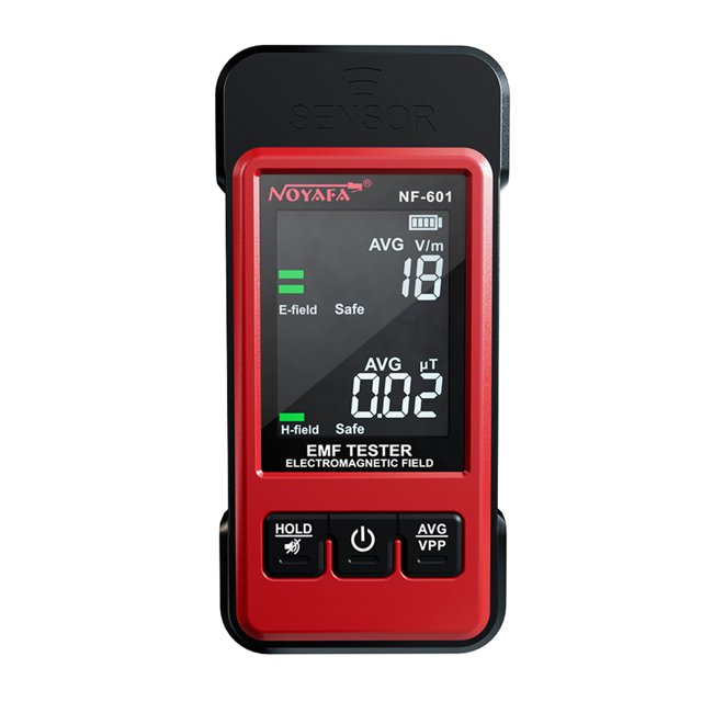 NOYAFA NF-601 Handheld Radiation Detector Geiger Counter Meter Electromagnetic Radiation Tester Dosimeter Multifunctional Electric Field Magnetic Field Radiation Detector with Sound and Ligh