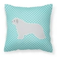 thumbnail image 2 of Carolines Treasures BB3715PW1818 Spanish Water Dog Checkerboard Blue Fabric Decorative Pillow, 2 of 5
