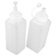 thumbnail image 2 of GOOHOCHY 2 botellas exprimibles para condimentos, 800 ml, para mostaza, kétchup, aderezo para ensaladas, dispensador de mermelada, transparente., 2 of 8