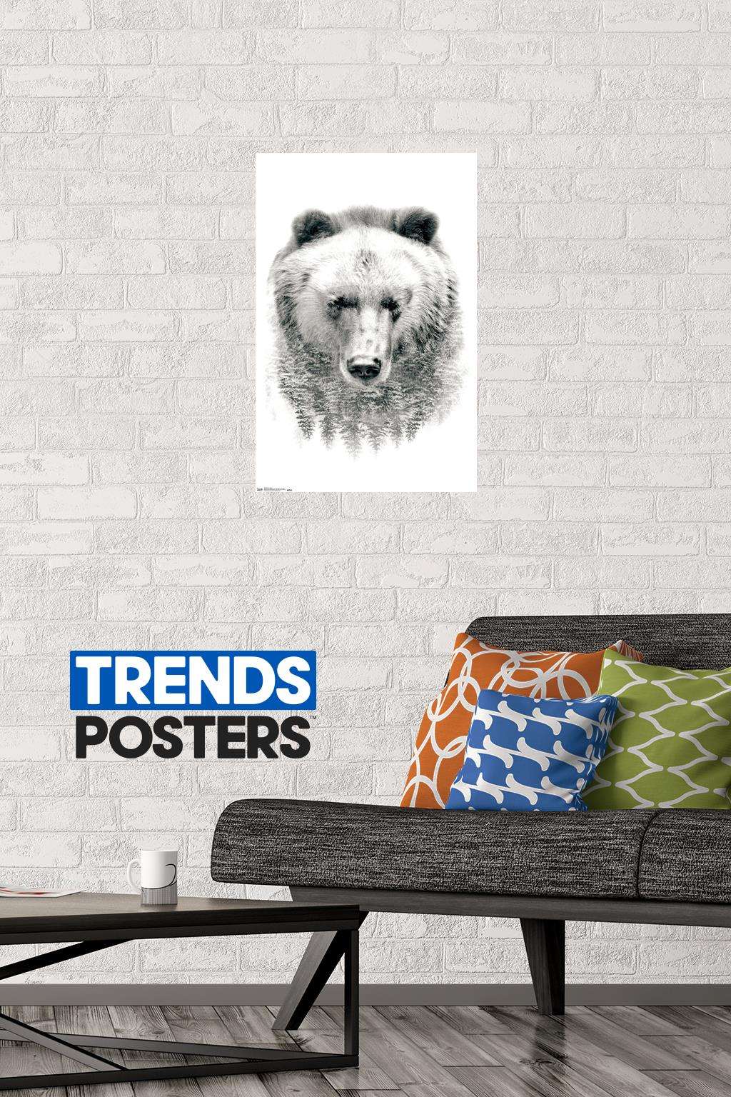 Bear - Trees Wall Poster, 14.725" x 22.375"