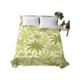 thumbnail image 2 of King Flat Sheet Only Summer Tropical Palm Tree Soft Microfiber Cooling Bedding Sheets Boho Sage Green Leaves Flat Bed Sheet for Hotel,Home Decor, 2 of 9