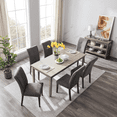 thumbnail image 5 of KOFUN Modern Farmhouse Dining Table, Wooden Kitchen Table Rectangular for Home, Dining Room, Dinette, Breakfast Nook, Antique Gray, 5 of 7