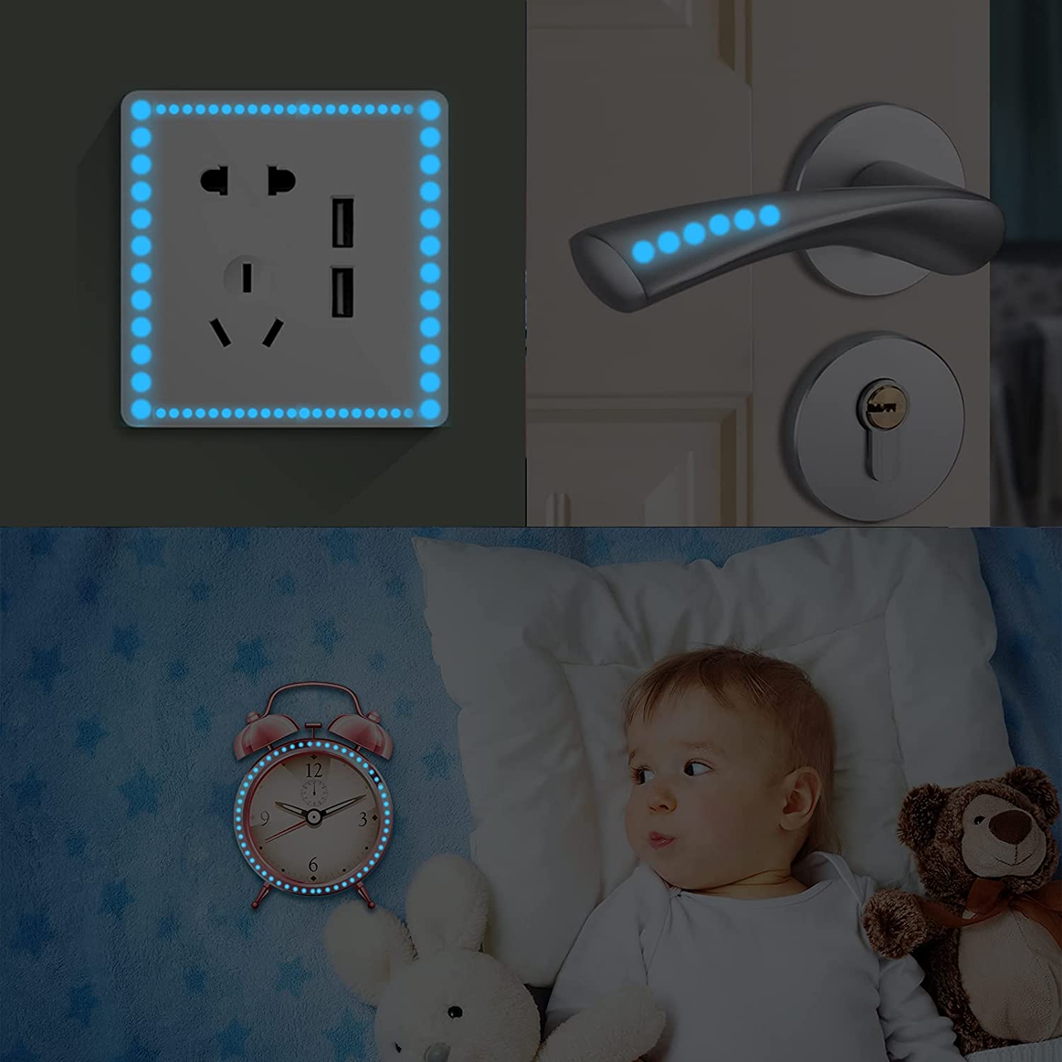 60 étoiles Fluorescentes Pour Plafond - Brillent Dans Le Noir, 3 Tailles, Décoration Chambre Enfant