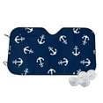 thumbnail image 2 of Lsque Nautical Themed Simple Anchors Car Windshield Sun Shade | Accordion Folding Style Auto Shade for Car Truck SUV Van | Blocks UV Rays Sun Visor Protector | Medium, 2 of 7