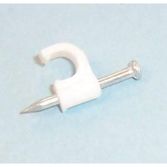 PRO POWER - Round Cable Clips White 4.0mm 100 Pack
