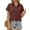 Wine Red, variant on Short Sleeve Summer Tops for Women Casual Button Down Shirts Striped Business Work Blouses