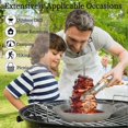 thumbnail image 2 of Vertical Brazilian Barbecue Skewer Set with Removable Grilling Meat Spit Round Base Suitable for Roasting Meat Steak, 2 of 5