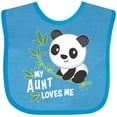 thumbnail image 3 of Inktastic My Aunt Loves Me Cute Panda Boys or Girls Baby Bib, 3 of 4