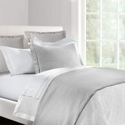 H HIEND ACCENTS Waffle Weave Coverlet, King Gray