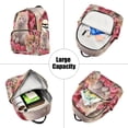 thumbnail image 5 of Cats Roses Floral Flowers Travel Laptop Backpack Casual Daypack Lightweight Bookbag Compartment for Business, 5 of 7