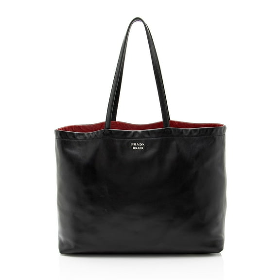 Pre-Owned Prada Leather Reversible E/W Tote