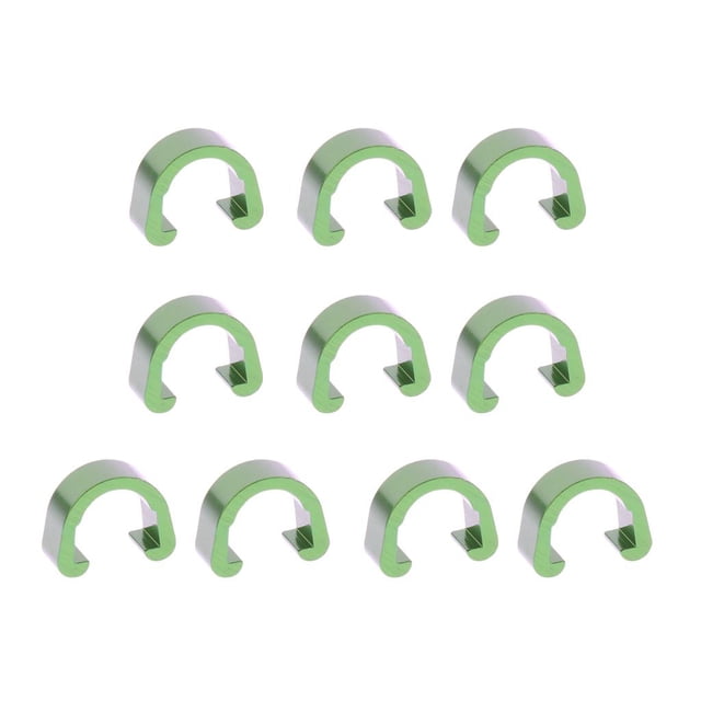 LOVIVER 10Pcs Aluminium C Clip Tuyau de Logement de Câble Guide pour Vélo Route Vert