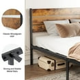 thumbnail image 5 of 12.8 inch High Steel Bed Frame with Underbed Storage - No Box Spring Needed, Tool-Free Assembly, Queen, 5 of 12