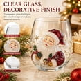 thumbnail image 3 of 3D Christmas Glass Art Cup, Raised Stemless Wine Glass Creative Festive Drinking Glassware for Coffee, Tea, Milk, Juice, Xmas Party Home Decor, Christmas Gift, 3 of 7