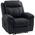 thumbnail image 1 of HOMCOM Manual Recliner Chair with 8 Vibration Massage, Side Pockets, Black, 1 of 10