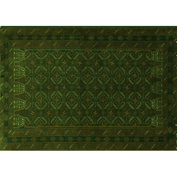 Ahgly Company Indoor Rectangle Persian Green Traditional Area Rugs, 2' x 3'