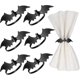 thumbnail image 1 of Halloween Napkin Ring Set Bat Napkin Ring Holder Black Spooky Napkin Ring Metal, 1 of 5