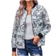 thumbnail image 1 of Chaquetas para mujer Abrigos Abrigos Damas Impresión Chaqueta de cuello redondo Abrigo de manga larga Odeerbi ODB-5, 1 of 9
