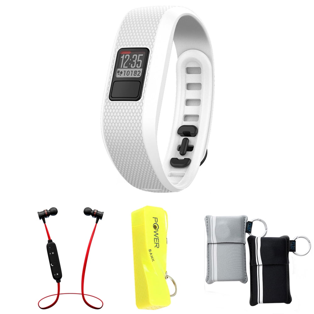 Garmin Vivofit 3 Activity Tracker Fitness Band - Regular Fit - White (010-01608-01) with Xtreme