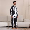 thumbnail image 6 of GYRATEDREAM Family Matching Halloween Onesie Pajamas, Funny Vacation Skeleton Print One Piece Pjs, Hooded Zipper Holiday Jammies Sleepwear Nightwear Loungewear for 1Y-2XL, 6 of 8