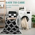 thumbnail image 5 of Junovo Checkered Throw Blanket for Couch Soft Cozy Fluffy Blanket,50"x60",Black-Lantern, 5 of 7