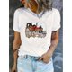 thumbnail image 1 of Camiseta Clásica de Verano para MujerSimple Four Girls Pattern Women'S Fashion Trend Round Neck Short Sleeve, Simple Casual Sports T-Shirt, Holiday Comfortable Summer Tops Women'S ClothingFather's D, 1 of 6