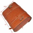 thumbnail image 3 of For Royal Enfield Tan Leather Side Saddle pannier Bag Set, 3 of 5