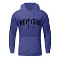 thumbnail image 1 of toraway Sweat à Capuche Homme Graphique Hiver Automne Manches Longues Imprimé Lettre NEW YORK Style Décontracté TTG, 1 of 2