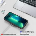 thumbnail image 4 of Shockproof Case Compatible with iPhone 13 Pro Max (Case 2021), Heavy Duty Protective Phone Case Clear, Rugged Aluminum Case for Apple iPhone 13 Pro Max 6.7 inch (Iridescent +Black) Iridescent+Black -, 4 of 7
