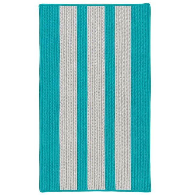 Colonial Mills Tapis EV37R060X096S Everglades Bande Verticale Zone Tressée Tapis Turquoise - 5 x 8 Pi.