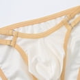 thumbnail image 4 of TANBOM Men's Comfortable Triangle Thong Nylon Underwear White L 1-Pack, 4 of 6