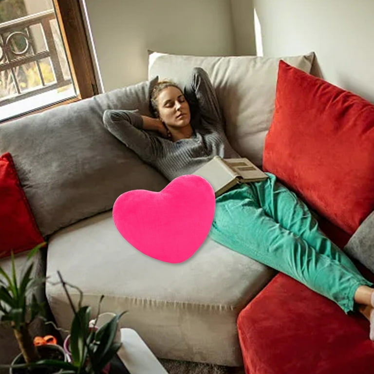 Heart Pillow, Heart Shaped Pillow, Cute Fluffy Room Decorative