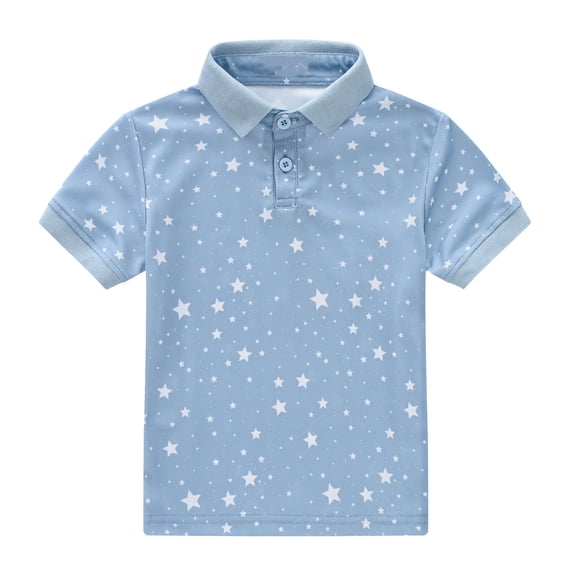 Hessimy Toddlers Baby Boys Cotton Short Sleeve Shirts Clothes Dinosaur Graphic T-Shirt Outfit(Light Blue,5-6 Years)