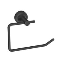 Better Homes & Gardens Clean Modern Style Wall Mount Toilet Paper Holder Matte Black Finish