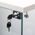 thumbnail image 3 of 3-Shelf Case Glass Display Cabinet, 49.3" Countertop Showcase with Lock, Curio Cabinet Collection Display Case With Clear Door, Floor Standing Bookshelf for Home Office Living Room Bedroom, 3 of 8