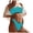 D164/Sky Blue, variant on Afdoent Womens Bikini Sets Women Two Piece Solid Color Swimwear High Waisted Split Swimsuit Bikini Beachwear Padded Swimwear Beachwear