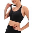 thumbnail image 3 of DODOING Women's Front Zip Sports Bra High Impact Sports Bras for Women Activewear Racerback Sports Bras Workout Gym Activewear Bra, 3 of 7