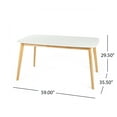 thumbnail image 3 of Harper & Bright Designs Small Space Dining Set for 4, 5 Pieces Rectangular Solid Wood Table Set with 4 Upholstered Chairs for Kitchen, Light beige,White+Oak, 3 of 20
