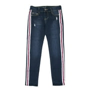 Metallic Athletic Stripe Jean (Big Girls)