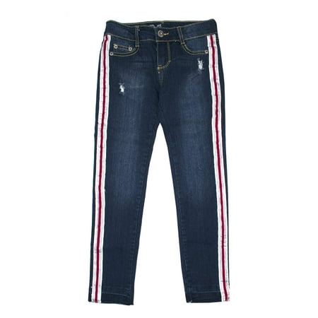 Metallic Athletic Stripe Jean (Big Girls)