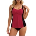 thumbnail image 2 of Wowcloth Tankini for Women with Built-in Bra and Pockets, Modest Two-Piece Swimwear for Beach and Swimming, 2 of 7
