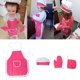 thumbnail image 2 of Girls Chef Role for Play Costume Set Apron Chef Hat Baking Gloves Kids Cooking Dresses Pink Plaid Kitchen for Play Costu, 2 of 4