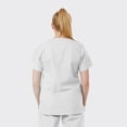 thumbnail image 5 of SPECTRUM UNIFORMS Scrub Tops Medical Unisex V-Neck Yoga Soft Fabric Medical Professionals Hospital and Lab Workwear Nurse Top White, 5 of 5