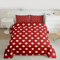 thumbnail image 2 of Homewish Red White Geometric Circle Boy Girl Bedding Comforter Set 2pcs,Polka Dots Twin Comforter Sets Microfiber,Vintage Aesthetic Breathable Bedding Set,Luxury Bedroom Decor,Reversible, 2 of 8