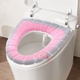 thumbnail image 1 of Toilet Seat Cushion Household Thickened Waterproofing Paste Toilet Seat Gasket Set Of Seat Cushion, 1 of 6