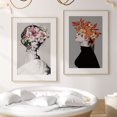 thumbnail image 3 of Cuadro decorativo 2x Flores Mujer Pintura Arte de Cartel Pintura al Sin marco Decoración para la decoración para hogar Dormitorio Fanmusic Cuadro decorativo, 3 of 7