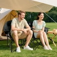 thumbnail image 5 of ABORON Camping Chairs,Outdoor Foldable Camping Chair for Adults, Portable Padded Camping Chairs with Cup Holder and Carrying Bag for Outsides, Camping, Lawn, Fishing, Picnic and Tailgates - Black, 5 of 7