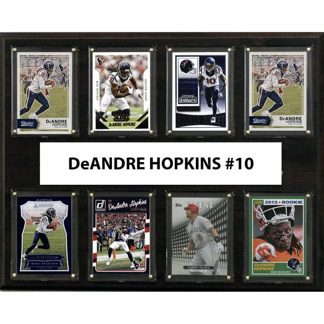 C&I Collectables NFL Plaque 8 Cartes 12"x15 Pouces DeAndre Hopkins Houston Texans