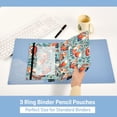 thumbnail image 5 of Happy Foxes Leaf Berry 2 Pack Pencil Pouch for 3 Ring Binder Smooth Zipper Folders with Pockets Clear Window Pencil Case, 5 of 6